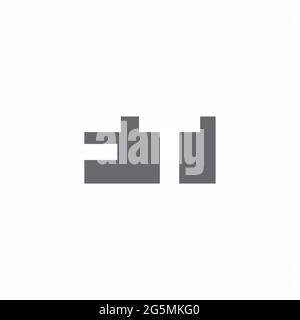 FT Logo monogram with negative space style design template isolated on white background Stock Vector