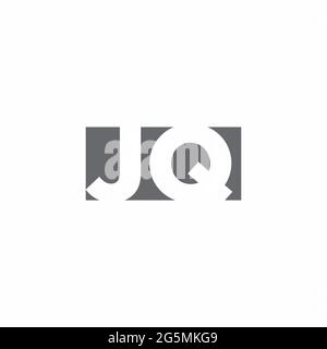 JQ Logo monogram with negative space style design template isolated on white background Stock Vector