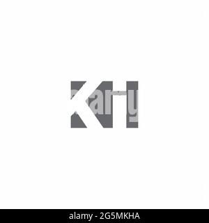 KI Logo monogram with negative space style design template isolated on white background Stock Vector