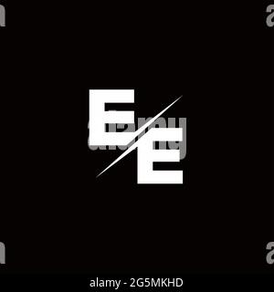 Slash Monogram Logo Letter Monogram Slash with Modern logo designs template on Black ...
