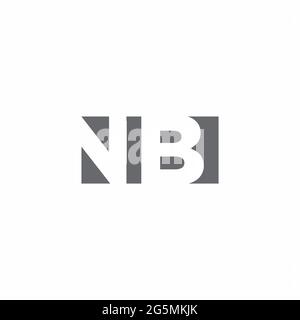 BN Logo monogram with negative space style design template isolated on ...