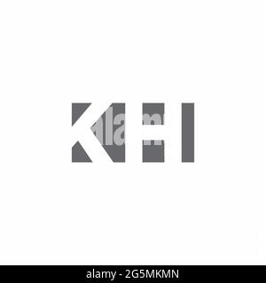 KH Logo monogram with negative space style design template isolated on white background Stock Vector