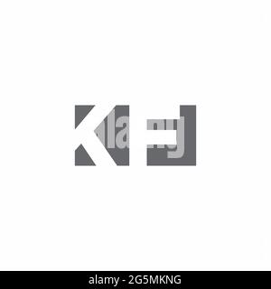 KF Logo monogram with negative space style design template isolated on white background Stock Vector
