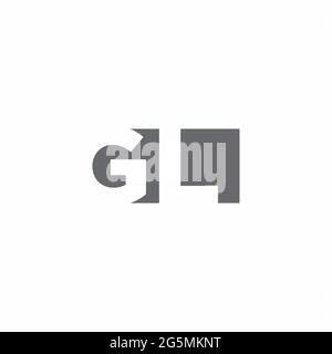 GL Logo monogram with negative space style design template isolated on white background Stock Vector