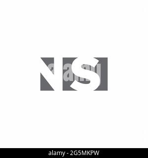 NS Logo monogram with negative space style design template isolated on white background Stock Vector