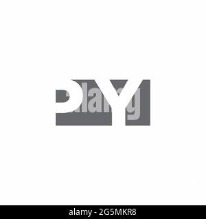 PY Logo monogram with negative space style design template isolated on white background Stock Vector