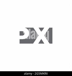 PX Logo monogram with negative space style design template isolated on white background Stock Vector