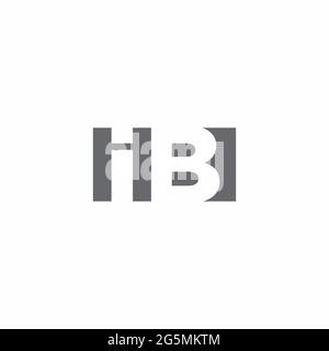 IB Logo monogram with negative space style design template isolated on white background Stock Vector