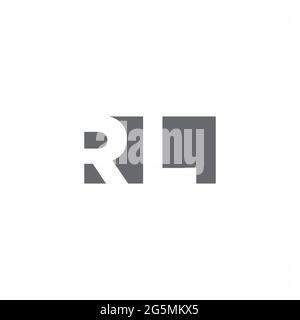 RL Logo monogram with negative space style design template isolated on white background Stock Vector