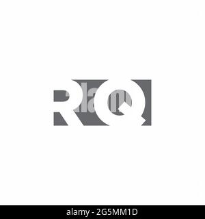 RQ Logo monogram with negative space style design template isolated on white background Stock Vector