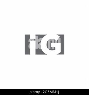 IG Logo monogram with negative space style design template isolated on white background Stock Vector