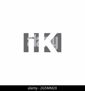 IK Logo monogram with negative space style design template isolated on white background Stock Vector