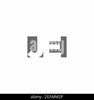 JE Logo monogram with negative space style design template isolated on white background Stock Vector