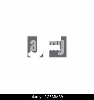 JF Logo monogram with negative space style design template isolated on white background Stock Vector