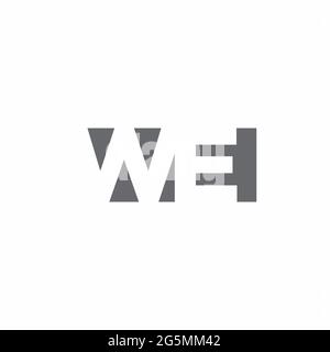 WE Logo monogram with negative space style design template isolated on white background Stock Vector