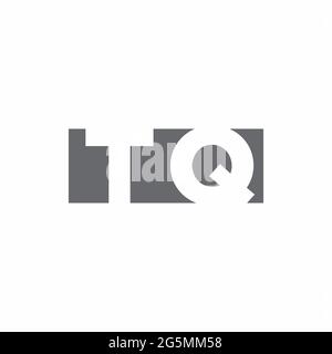 TQ Logo monogram with negative space style design template isolated on white background Stock Vector