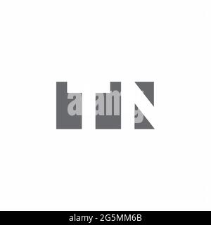 TN Logo monogram with negative space style design template isolated on white background Stock Vector