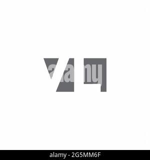 VL Logo monogram with negative space style design template isolated on white background Stock Vector