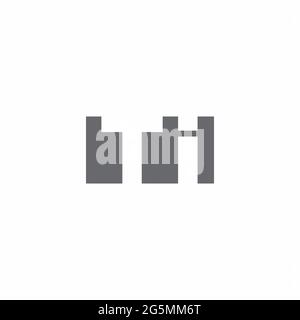 TI Logo monogram with negative space style design template isolated on white background Stock Vector