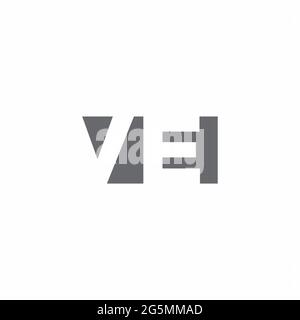 VE Logo monogram with negative space style design template isolated on white background Stock Vector