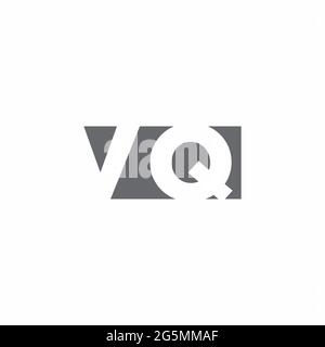 VQ Logo monogram with negative space style design template isolated on white background Stock Vector