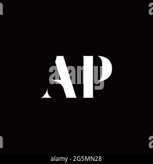 Logo Letter Initial Logo Designs Template with Gold and Black Background, Vector icon modern Stock Vector