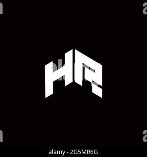 Logo monogram modern design template isolated on black background Stock Vector