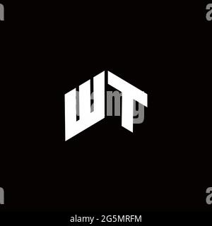 Logo monogram modern design template isolated on black background Stock Vector
