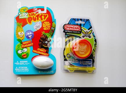 Silly Putty Silly Scents and Duncan Yo-Yo Stock Photo