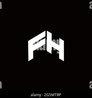 Logo monogram modern design template isolated on black background Stock Vector