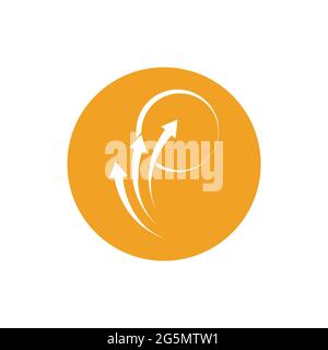 Arrow vector illustration icon Logo Template design Stock Vector