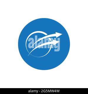 Arrow vector illustration icon Logo Template design Stock Vector