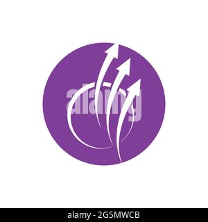 Arrow vector illustration icon Logo Template design Stock Vector