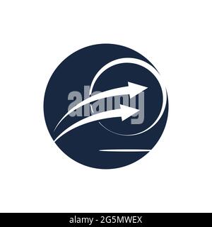 Arrow vector illustration icon Logo Template design Stock Vector