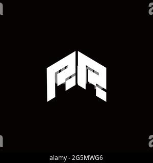 Logo monogram modern design template isolated on black background Stock Vector