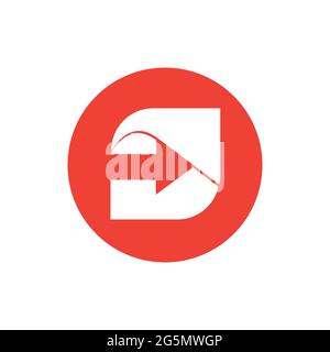 Arrow vector illustration icon Logo Template design Stock Vector