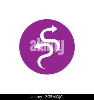 Arrow vector illustration icon Logo Template design Stock Vector
