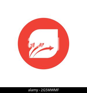 Arrow vector illustration icon Logo Template design Stock Vector