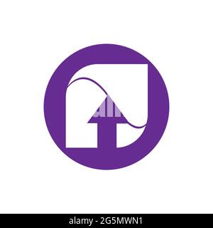 Arrow vector illustration icon Logo Template design Stock Vector