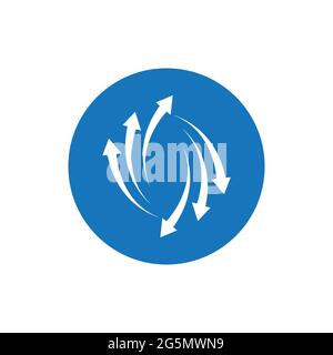 Arrow vector illustration icon Logo Template design Stock Vector