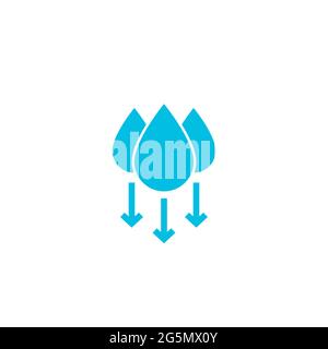 Humidity water icon. Vector temperature dry air humidity icon symbol Stock Vector
