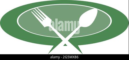 Fork and spoon icon logo design vector template Stock Vector