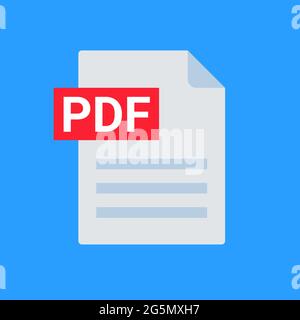 PDF file icon format. Pdf download document image button vector doc icon Stock Vector