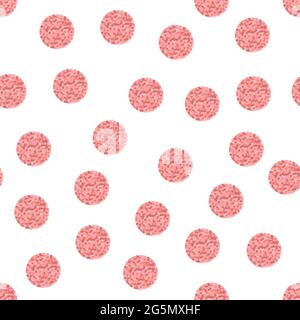 Abstract seamless pattern with pink polka dot Stock Vector