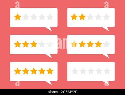 Star vector rate 5 review icon. Five star rate yellow row quality gold symbol ranking Stock Vector