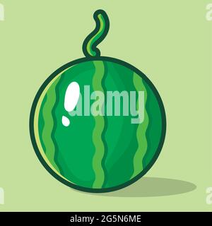 watermelon fruit vector illustration in flat style Stock Vector
