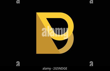 B colorful letter logo icon design in minimal flat design illustration Stock Vector