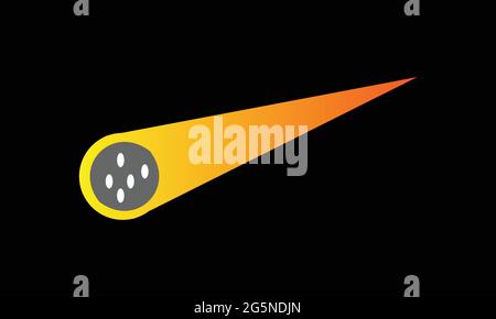 Asteroid icon logo design vector template illustration Stock Vector