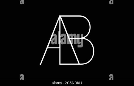 A b letter logo design creative ab letters icon Vector illustration Stock Vector