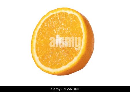 Orange half isolated on white background. Orange on white. Orange with clipping path Stock Photo